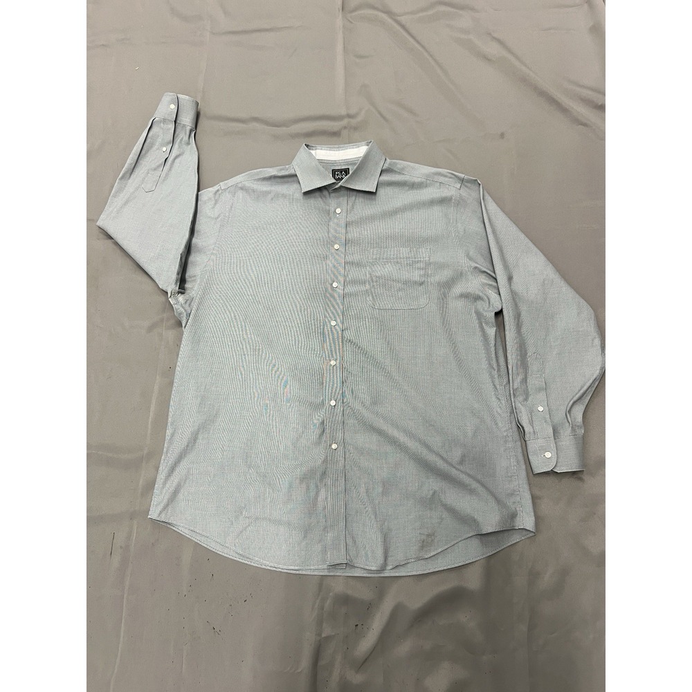 JOS A BANK TRAVELER Travel Tech Tailored Fit Cotton Blend Dress Shirt 18 1/2-36